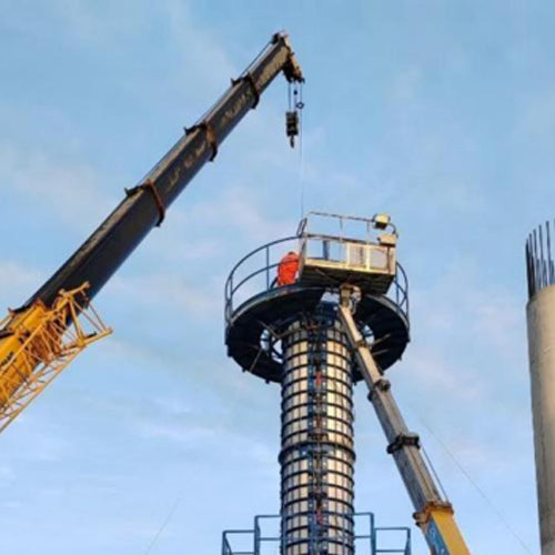 Integrated Construction Platform For Pier, Cap Beam And Tie Beam